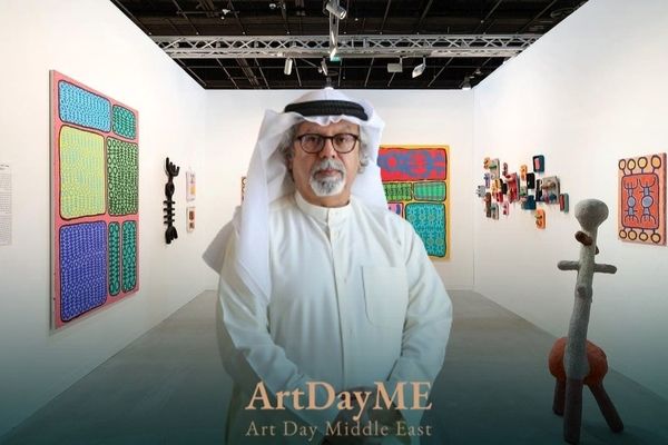 Mohamed Ahmed Ibrahim with Lawrie Shabibi at Abu Dhabi Art 2023 | Photos