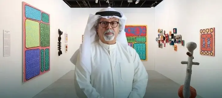 Mohamed Ahmed Ibrahim with Lawrie Shabibi at Abu Dhabi Art 2023 | Photos