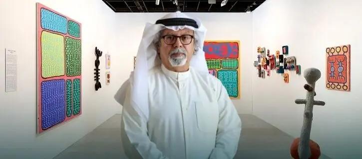 Mohamed Ahmed Ibrahim with Lawrie Shabibi at Abu Dhabi Art 2023 | Photos