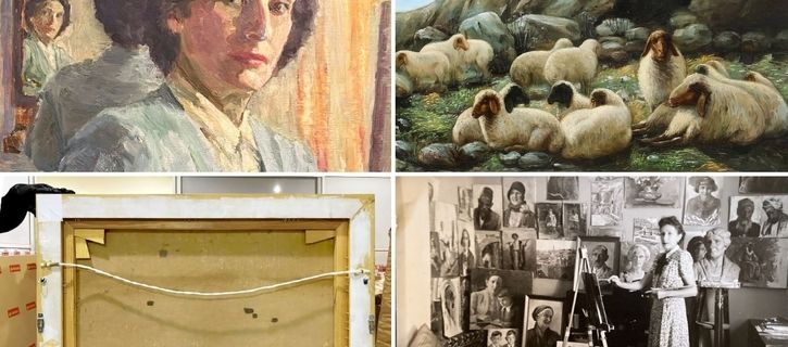 Tamam Al-Akhal, Nasr Abdel Aziz Eleyan, and Sliman Mansour at Alserkal Art Week