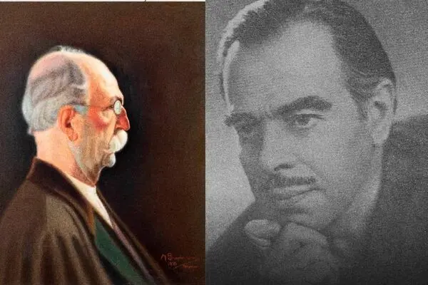 A Century-Old Painting of Kamal-ol-Molk by Markar Gharabegian in Raha Gallery Collection