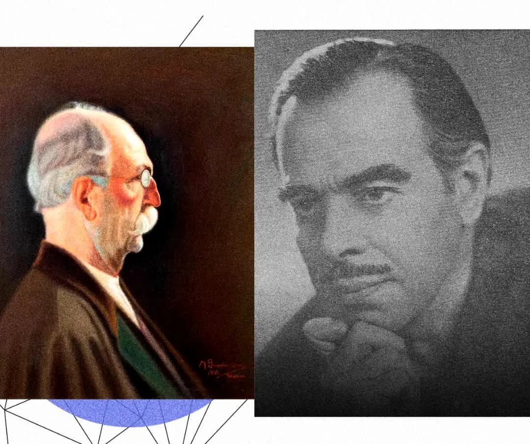 A Century-Old Painting of Kamal-ol-Molk by Markar Gharabegian in Raha Gallery Collection