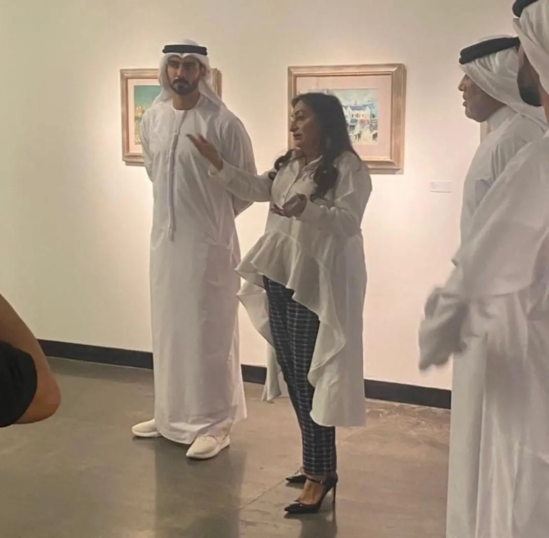 Salem bin Khalid Al Qassimi visited 1x1artgallery Dubai 