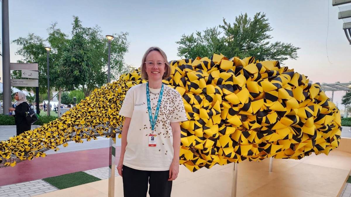 Leonie Bradley with 1400 bees form eye-catching artwork at Expo City Dubai | Photos