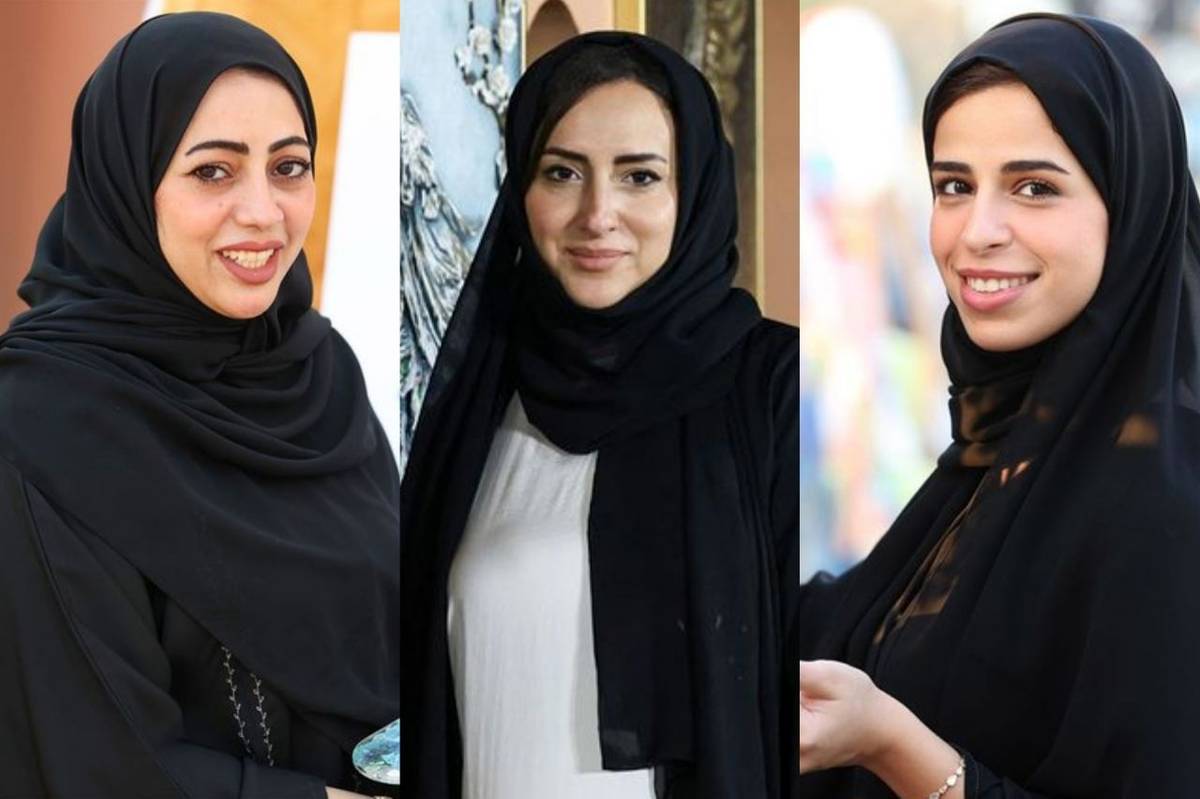 The works of three female artists at Al Dhafra Book Festival