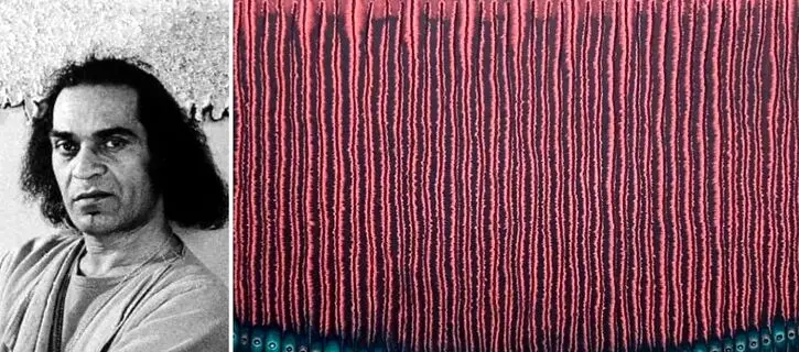 A look at the single artwork by Sohan Qadri at 1X1 Art Gallery, Alserkal Avenue 