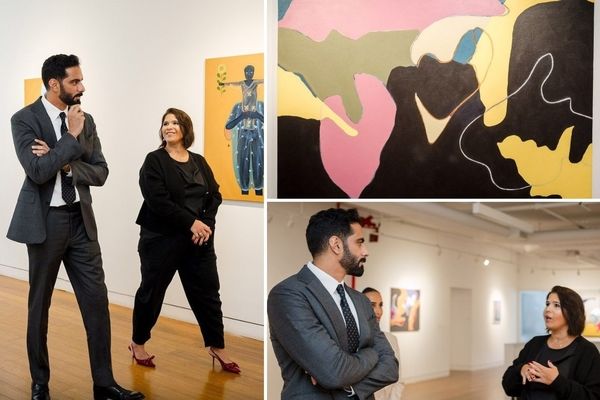 Sheikh Salem bin Khalid Al Qassimi visited Noor Al Suwaidi's exhibition in New York