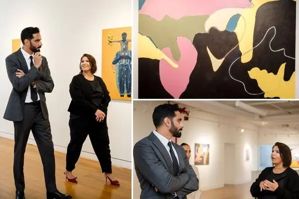 Sheikh Salem bin Khalid Al Qassimi visited Noor Al Suwaidi's exhibition in New York