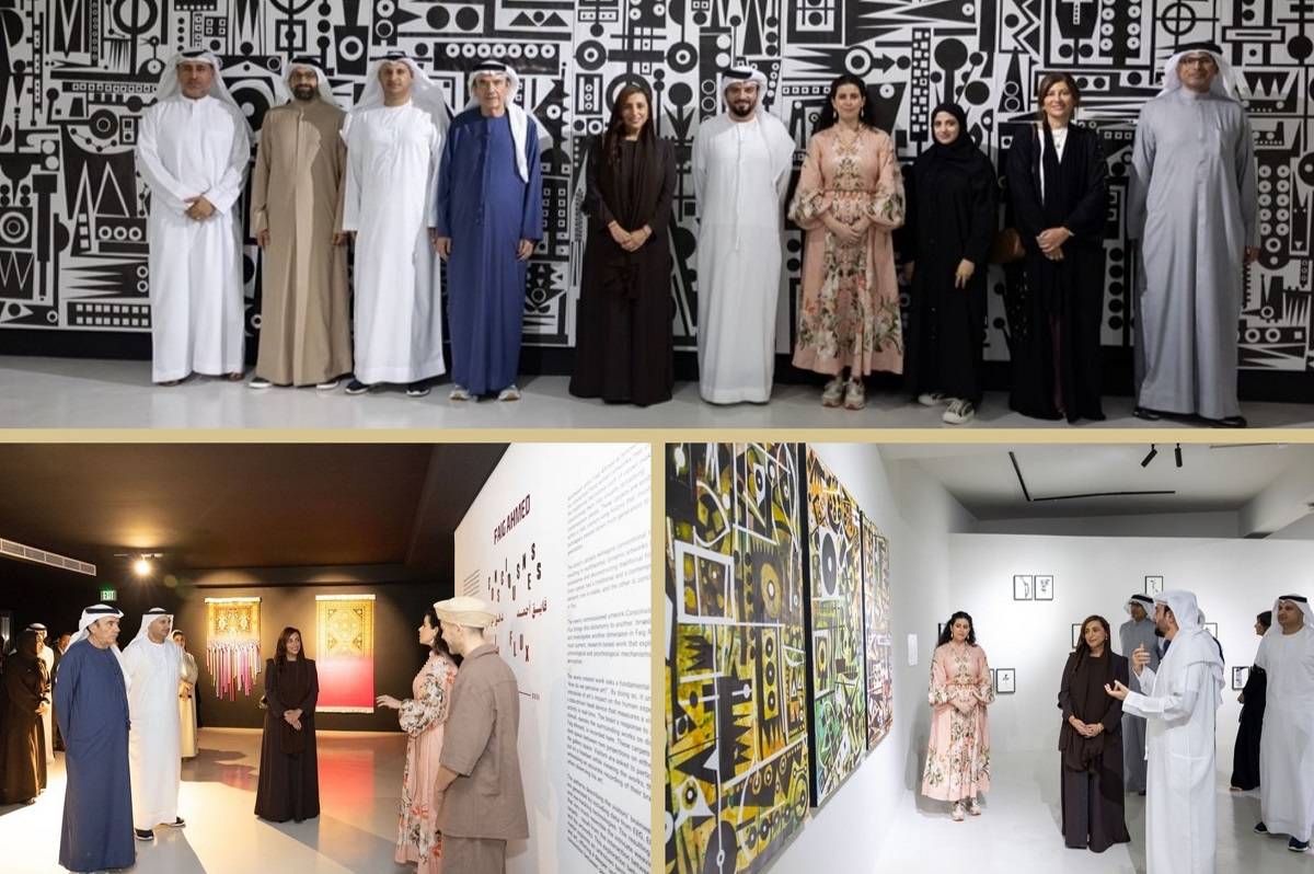 Sheikha Bodour Al Qasimi opens Faig Ahmed and Khalid Al Banna exhibitions at Maraya Art Centre